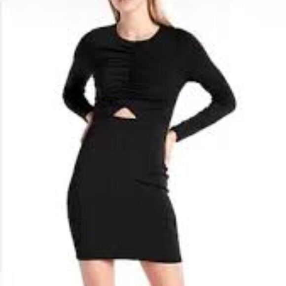 Express Body Contour Cutout Ruched Bodice Mini Dress Size XS NWOT - Picture 1 of 6